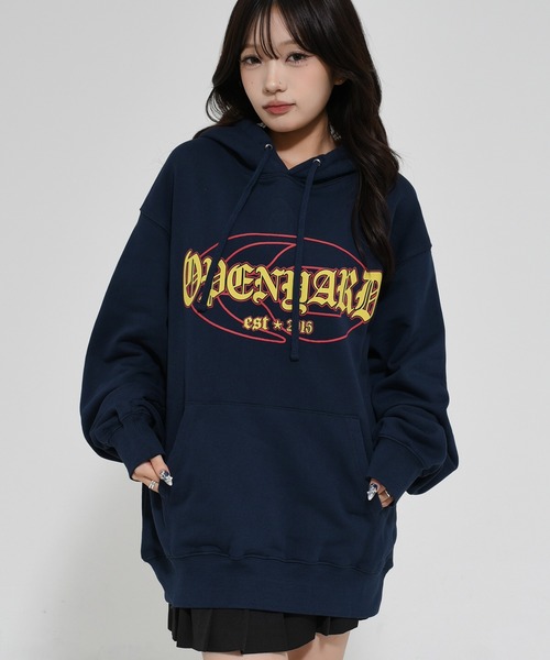 パーカー 「OY/オーワイ」 CRACKED LOGO HOODIE/ひび割れ ロゴパーカー レディース メンズ