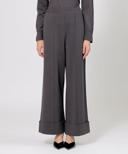 EPOCA パンツ 「La maglia」 ニットワイドパンツ レディース