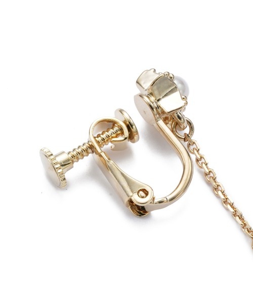 LANVIN en Bleu イヤリング 月モチーフ スウィングイヤリング