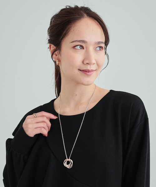 SHOO・LA・RUE ネックレス キラキラチェーン スリーリング