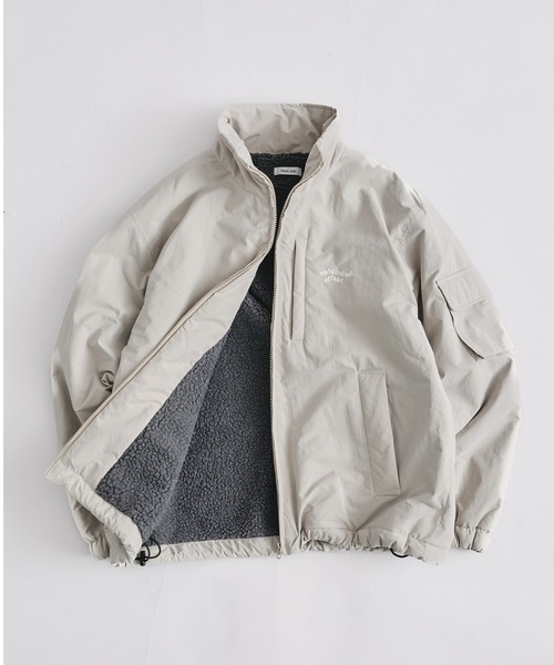 Adoon plain ブルゾン アウター ADDED STAND NECK BOA BLOUSON