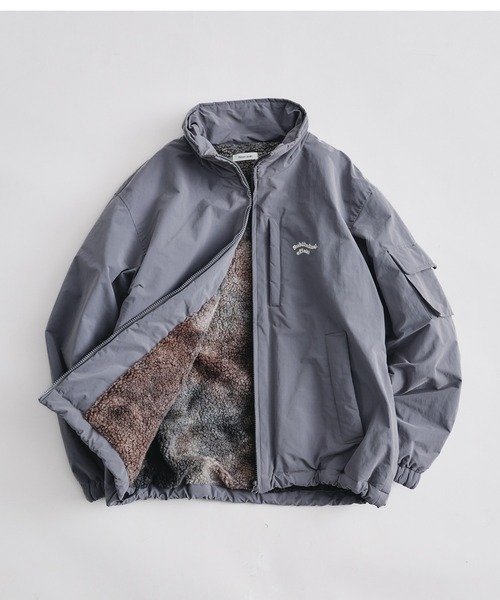 Adoon plain ブルゾン アウター ADDED STAND NECK BOA BLOUSON
