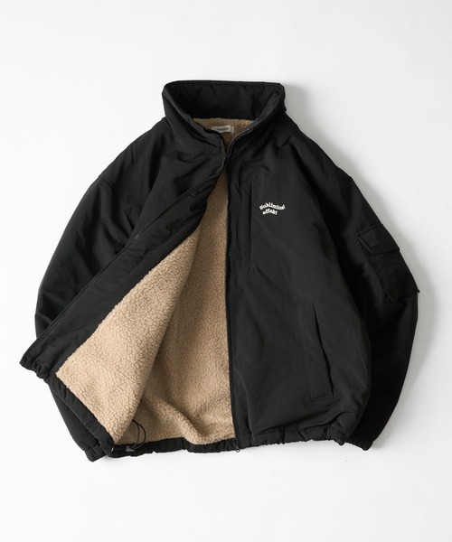 Adoon plain ブルゾン アウター ADDED STAND NECK BOA BLOUSON