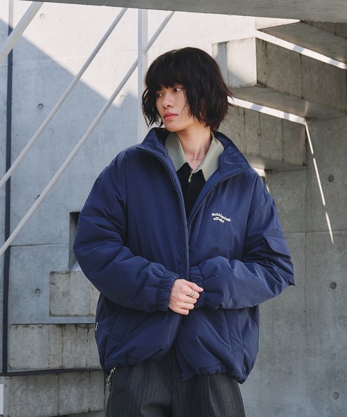 Adoon plain ブルゾン アウター ADDED STAND NECK BOA BLOUSON