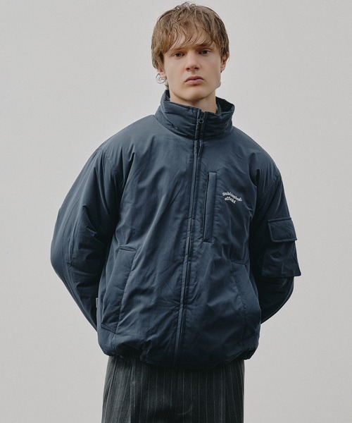 Adoon plain ブルゾン アウター ボア ADDED STAND NECK BOA BLOUSON