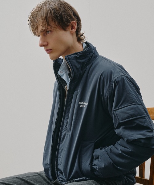 Adoon plain ブルゾン アウター ボア ADDED STAND NECK BOA BLOUSON