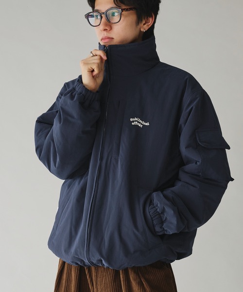Adoon plain ブルゾン アウター STAND NECK BACK BOA FILLING BLOUSON 