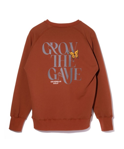新品【DEVEREUX GOLF】 クルーネック／トレーナー／ブラウン／L DEVEREUX GOLF トレーナー スウェット Grow the Game アスレジャー