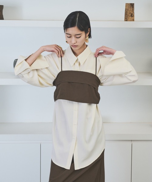 ブラウス シャツ 配色パイピング ビッグカフス オーバーサイズシャツ レディース 楽天市場】[SALE] ビックカフス オックスフォードシャツ