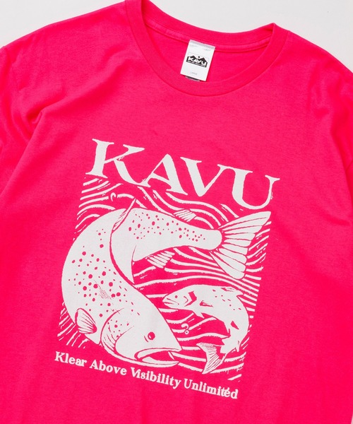 【新品未使用】カブー KAVU 半袖 シャツ L 柄 魚 KAVU tシャツ KAVU/カブー Salmon Tee/サーモンティー メンズ