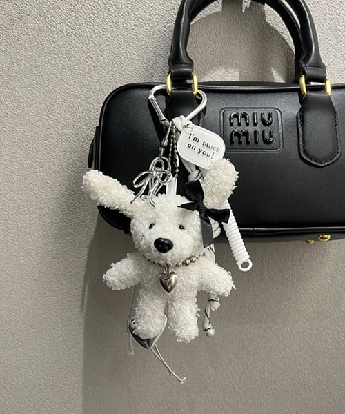 ♡ロロピアーナ♡ ハート バッグチャーム♡︎ キラキラハートチャーム（キーケース・キーホルダー・チャーム