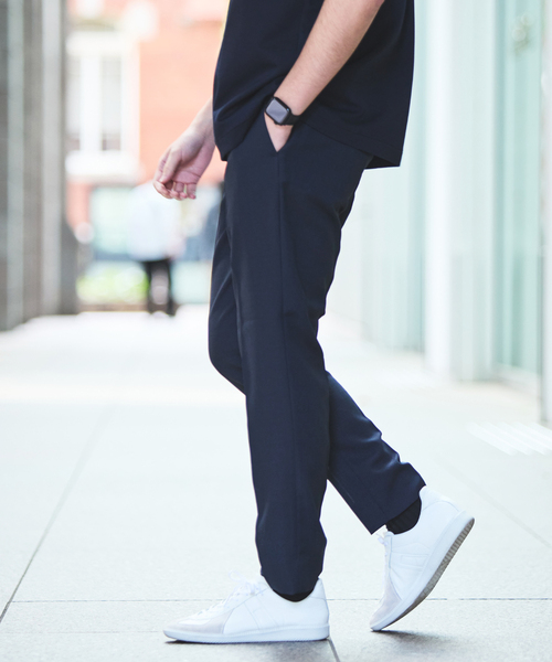 週末限定値下げ　STUDIOUS クリアトロT/RストレッチJK＆スラックス　黒 STUDIO NICHOLSON / CRUSHED VISCOSE ELASTICATED WAIST PANT