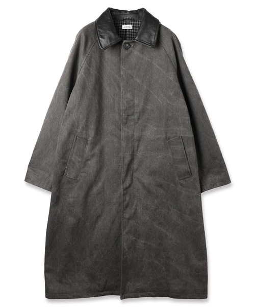 JieDa（ジエダ） ステンカラーコート コート LEATHER COLLAR FADE OVER