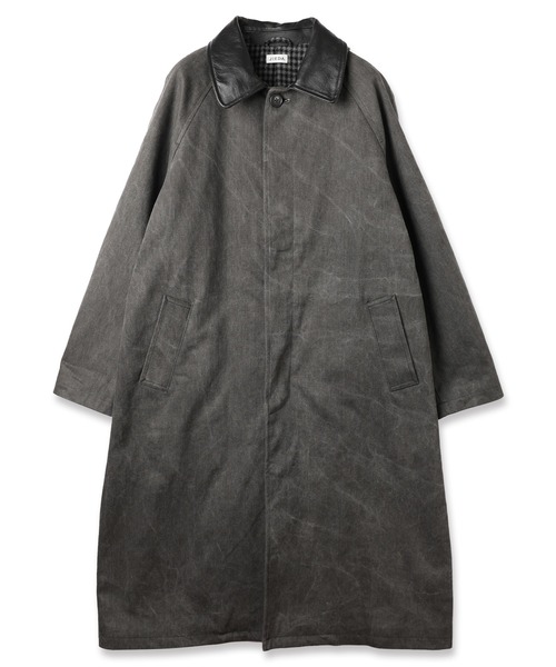 JieDa（ジエダ） ステンカラーコート コート LEATHER COLLAR FADE OVER