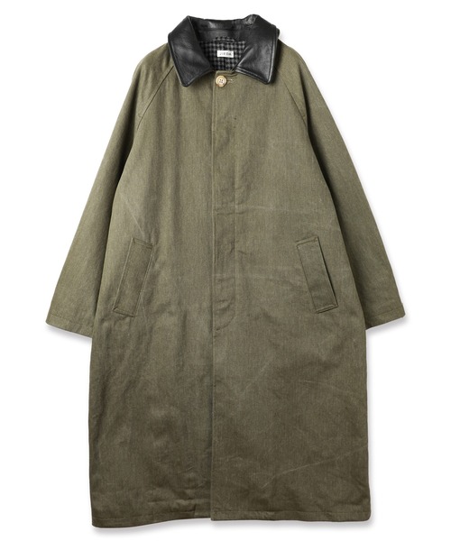 JieDa（ジエダ） ステンカラーコート コート LEATHER COLLAR FADE OVER