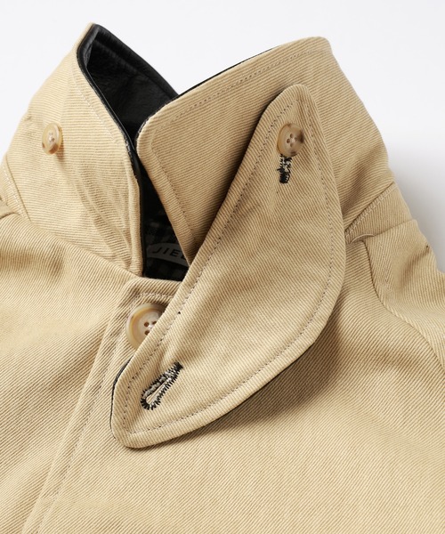 オフロックJIEDA レザー カラーフェード オーバーコート JieDa（ジエダ） ステンカラーコート コート LEATHER COLLAR FADE OVER