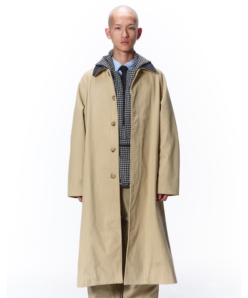 JieDa（ジエダ） ステンカラーコート コート LEATHER COLLAR FADE OVER