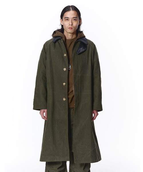 JieDa（ジエダ） ステンカラーコート コート LEATHER COLLAR FADE OVER