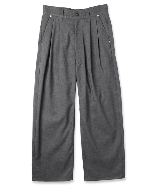 JieDa ジエダ 2タック ワイドパンツ クロップド ウールスラックス 日本製 JieDa（ジエダ） ワイドパンツ スラックス TWO TUCK SLACKS メンズ