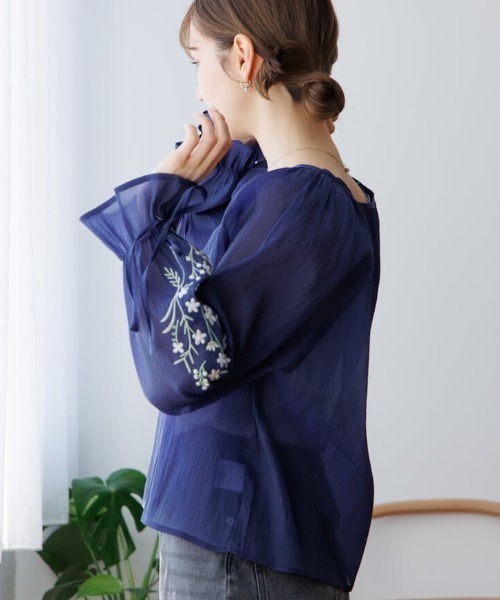 flowerブラウス flower ブラウス シャツ ラッキーブーケブラウス レディース