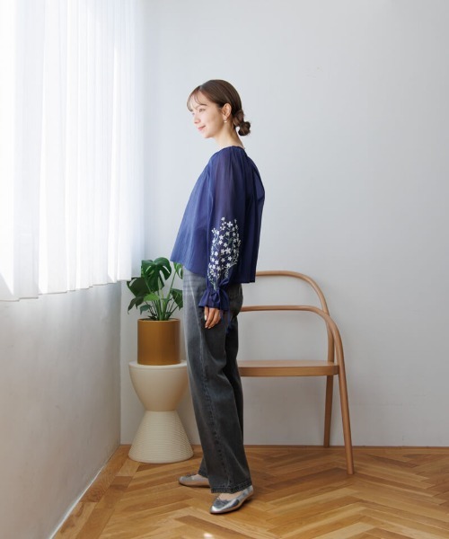 flower ブラウス シャツ ラッキーブーケブラウス レディース