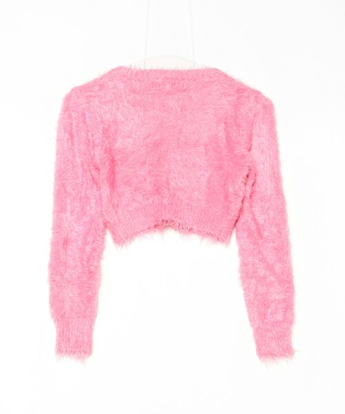 「MSGM」 刺繍ニットカーディガン - ピンク レディース_画像2