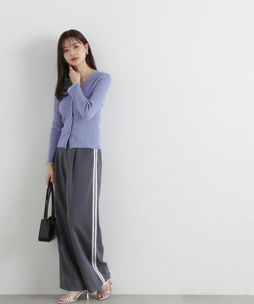 PROPORTION BODY DRESSING カーディガン リブVネックカーデ