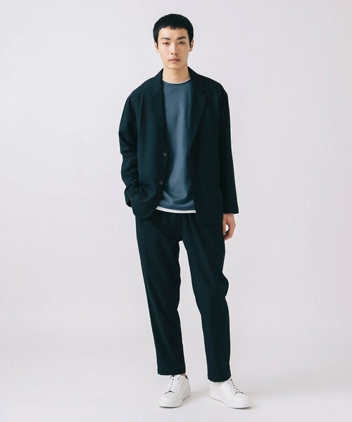 新品ビームス ハートジャケット パンツ 上下 セットアップ メンズ ネイビー 紺 BEAMS HEART セットアップ ツイル 2ボタン ジャケット＆パンツ