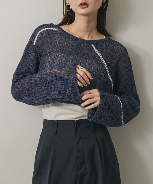 ニット セーター 「eL」5G Crush Pullover LS/306887 レディース ニットセーター カラーグラデーションニット レディース[品番