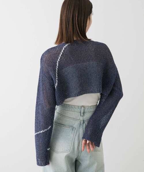DIESEL リブ編み クロップドセーター グレー SENSE OF PLACE by URBAN RESEARCH ニット セーター メッシュ