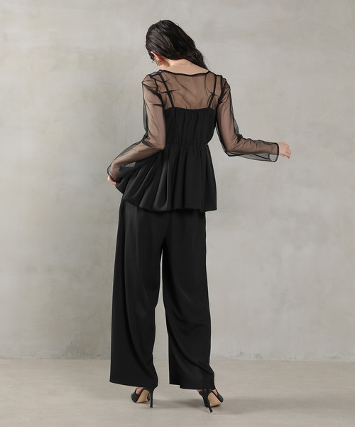 Kana パンツドレス チュールトップス ペプラムキャミビスチェ パンツ 3