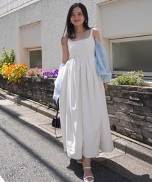 eimy レトロデニムミニワンピース　ホワイト eimy レトロデニムミニワンピース ホワイト エイミーイストワール EIMY