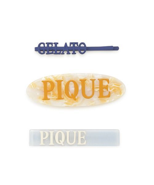 ジェラピケ★【gelato pique】ロゴヘアピン&クリップ３本セット gelato pique ジェラートピケ COOL COLLECTION ICEヘアピン