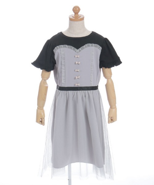 アクシーズファム　キッズ　ワンピース　チュニック　140 半袖　長袖 axes femme（アクシーズ ファム） ワンピース リボンパーツチュール