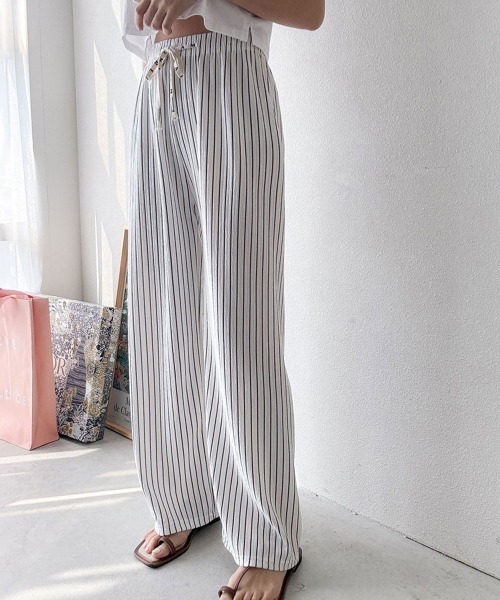 ワイドパンツ パンツ ストライプ レディース : ZOZOTOWN Yahoo!店