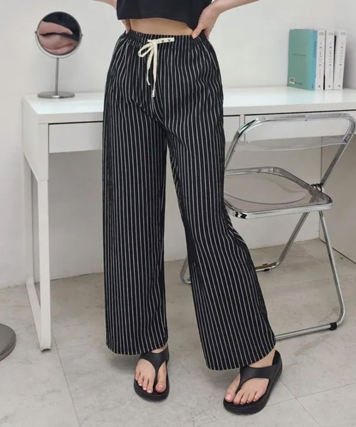 ワイドパンツ パンツ ストライプ レディース : ZOZOTOWN Yahoo!店