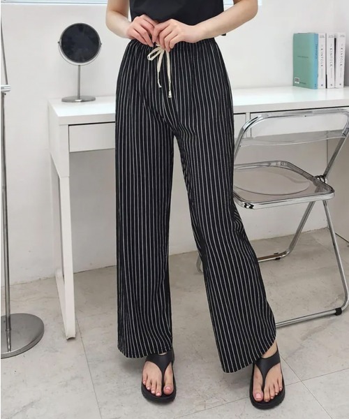 ワイドパンツ パンツ ストライプ レディース : ZOZOTOWN Yahoo!店