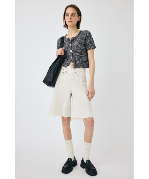 MOUSSY カーディガン TWEED LIKE トップス レディース