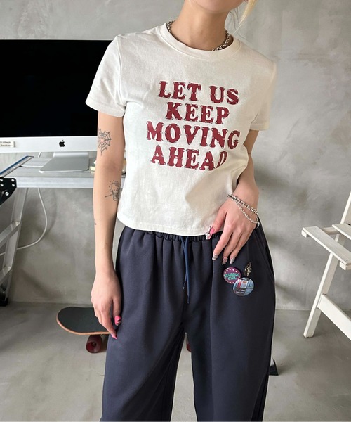 ラインストーン付きTシャツ sedacle girl tシャツ ラインストーン付きピチT レディース