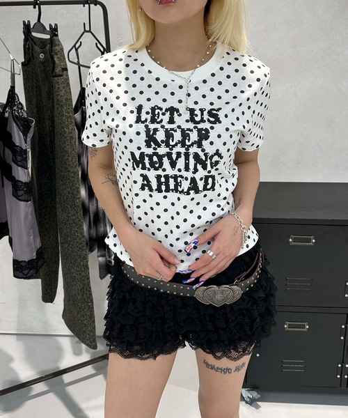 sedacle girl（セダクルガール） tシャツ 半袖 ラインストーン付きピチ