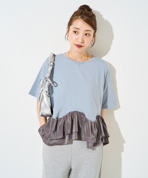 ネイビー レースフリル Tシャツ 楽天市場】【60%OFF 3,500→1,400円】Tシャツ ロンT カットソー