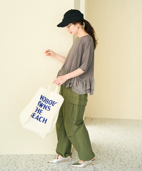 FREAK'S STORE tシャツ 限定展開 裾シアーフロッキーフリル