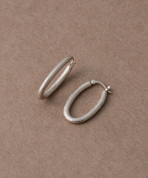ete ミスト フープピアス シルバー925 ete bijoux（エテ ビジュー） ピアス ミスト フープピアス オーバル