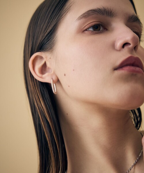 ete bijoux ピアス ミスト フープピアス オーバル レディース