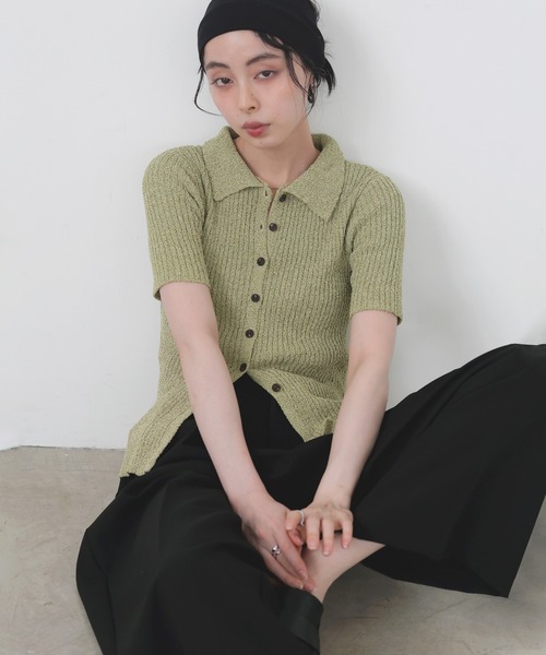 ニット セーター リラックスポロニット レディース N.Natural Beauty Basic ニット セーター リラックスポロニット