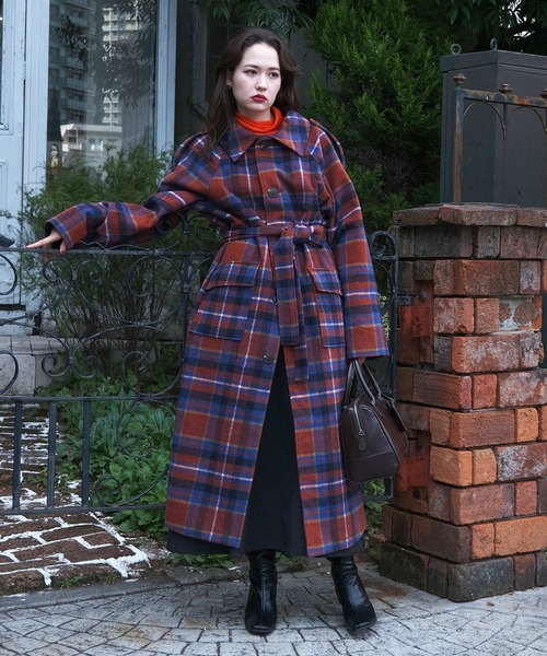 「TINA：JOJUN」 ステンカラーコート S ブラック レディース_画像4