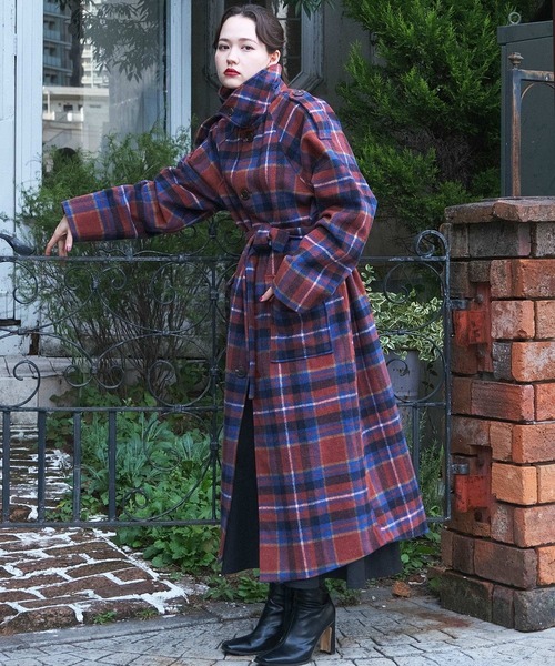 「TINA：JOJUN」 ステンカラーコート S ブラック レディース_画像5