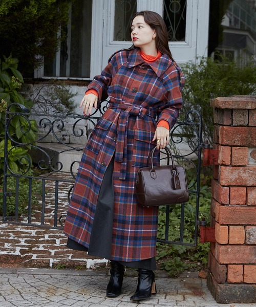 「TINA：JOJUN」 ステンカラーコート S ブラック レディース_画像7