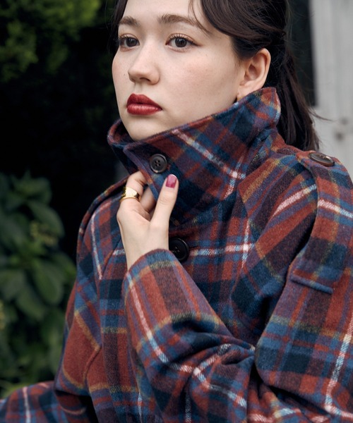 「TINA：JOJUN」 ステンカラーコート S ブラック レディース_画像9