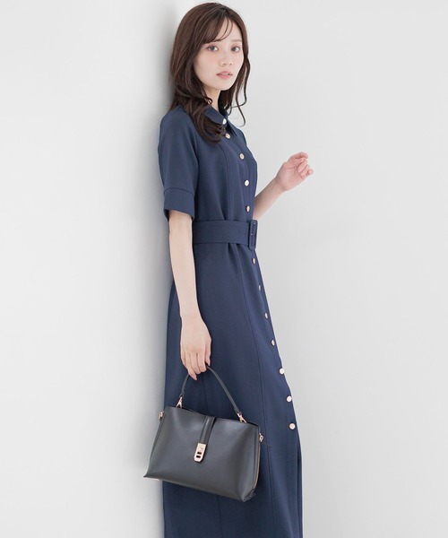 Andemiu ワンピース キンボタンIラインワンピース494095
